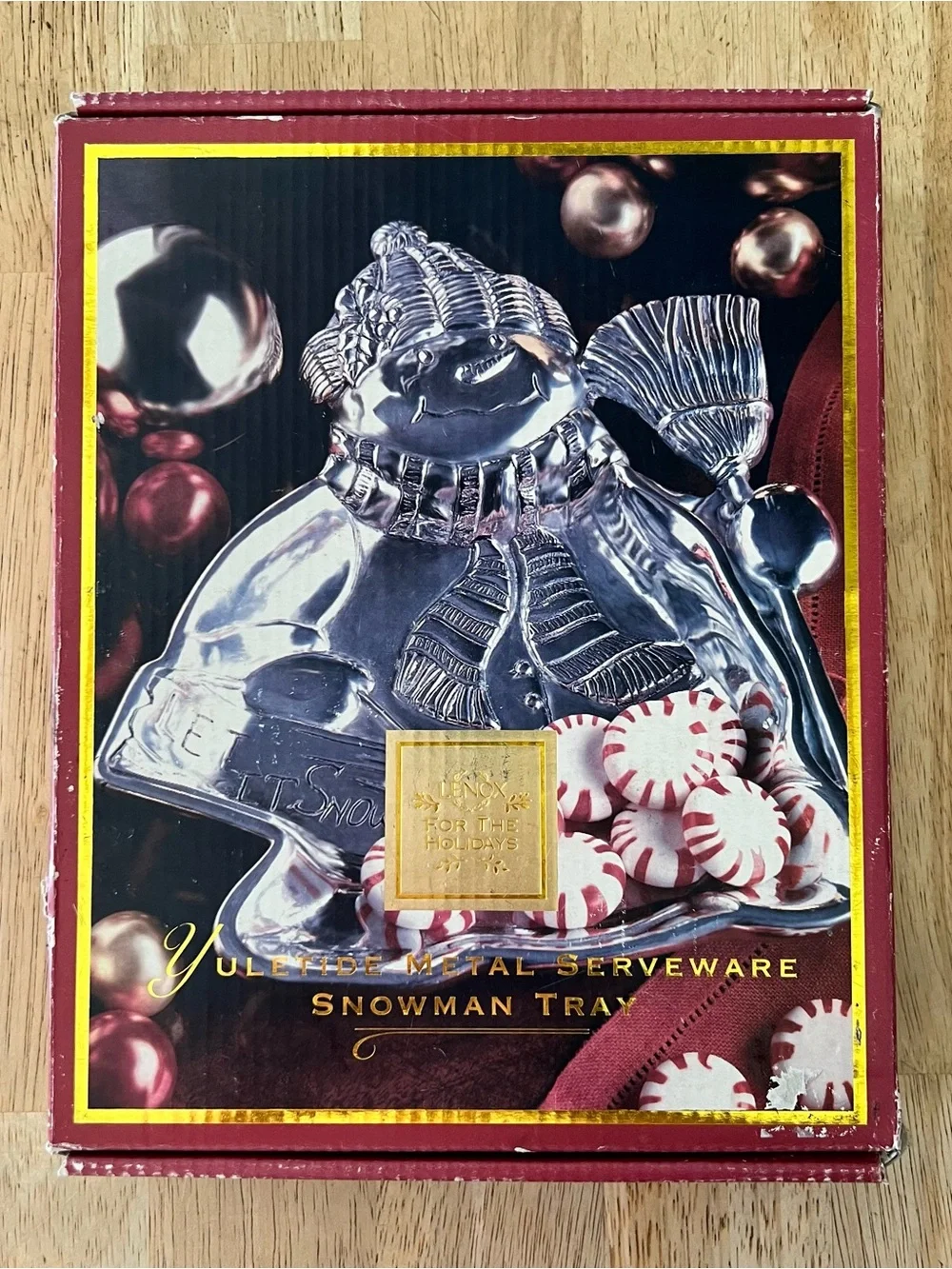 Lenox Yuletide Metal Snowman Tray